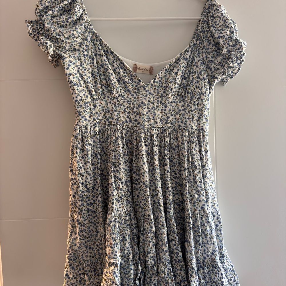 Altar'd State Blue and White Floral Dress
